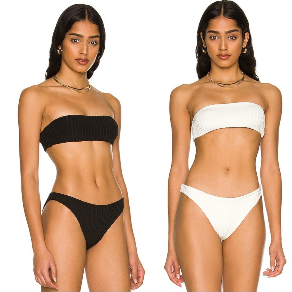 Solid & stripped Annabelle reversible ribbed bikini SET FINAL PRICE